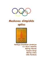 Referāts 'Maskavas Olimpiskās spēles', 1.