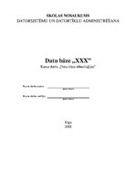 Referāts 'Datu bāze ziedu salonam', 1.