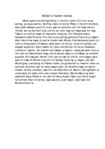 Eseja 'Mode in meinem Leben', 1.