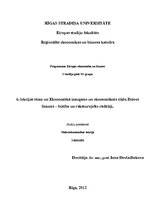 Konspekts 'Ekonomiskā izaugsme un ekonomiskais cikls', 1.