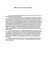 Eseja 'Film review "Letters to Juliet"', 1.