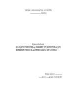 Eseja 'Kā manu personības virzību un komunikāciju ietekmē psihes raksturīgākās izpausme', 1.