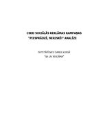 Eseja 'CSDD sociālās reklāmas kampaņas "Piesprādzē, neriskē!" analīze', 1.