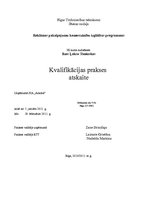 Prakses atskaite 'Prakses atskaite SIA "Arkolat"', 1.