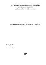 Referāts 'Mājas darbs mācību priekšmetā "Vadīšana"', 1.