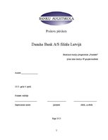 Prakses atskaite 'Danske Bank AS filiāle Latvijā', 2.