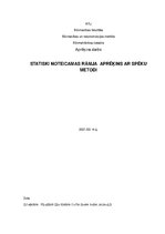 Paraugs 'Statiski noteicamas rāmja aprēķins ar spēku metodi', 1.