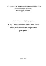 Referāts 'Kārļa Ulmaņa filosofiskās nostādnes valsts, darba un jaunatnes jautājumos', 1.