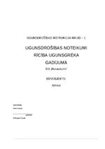 Paraugs 'Ugunsdrošības noteikumi, rīcība ugunsgrēka gadījumā', 1.