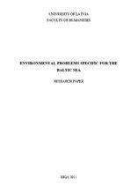 Referāts 'Environmental Problems Specific for the Baltic Sea', 1.