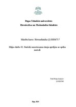 Konspekts 'Statiski nenoteicama rāmja aprēķins ar spēku 
metodi', 1.