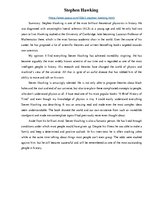 Eseja 'Stephen Hawking', 1.