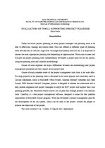 Diplomdarbs 'Projekta plānošanas atbalsta rīku novērtējums', 4.