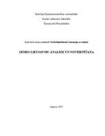 Referāts 'Zemes lietojumu analīze un novērtēšana', 1.