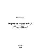 Referāts 'Eksports un imports Latvijā (1994 - 2004)', 3.