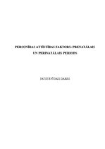 Konspekts 'Personības attīstības faktors: prenatālais un perinatālais periods', 1.