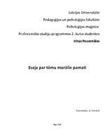 Eseja 'Morālie pamati', 1.