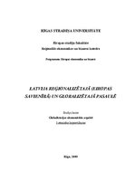 Konspekts 'Latvija reģionalizētajā un globalizētajā pasaulē', 1.