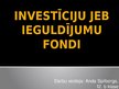 Prezentācija 'Investīciju fondi', 1.