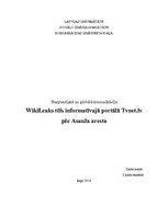 Referāts 'WikiLeaks tēls informatīvajā portālā Tvnet.lv pēc Asanža aresta', 1.