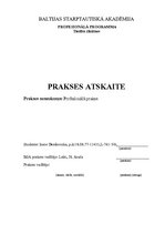 Prakses atskaite 'Prakse arodvidusskolas dienesta viesnīcā', 1.