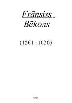 Referāts 'Frānsiss Bēkons', 1.