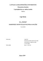 Referāts 'SIA "Prieks" darbinieku motivācijas politikas analīze', 1.