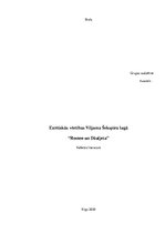 Referāts 'Estētiskās vērtības Viljama Šekspīra lugā "Romeo un Džuljeta"', 1.