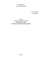 Eseja 'Women Characters in Novels by the Bronte Sisters, Elizabeth Gaskell, George Elio', 1.