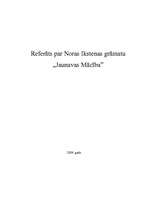 Konspekts 'Noras Ikstenas gāmata "Jaunavas mācība"', 1.