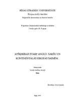 Eseja 'Atšķirības starp anglo-sakšu un kontinentālās Eiropas saimēm', 1.