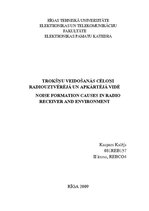 Referāts 'Trokšņu veidošanās cēloņi radiouztvērējā un apkārtējā vidē', 1.