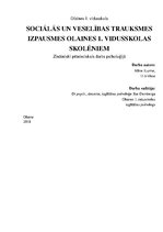Referāts 'Sociālās un veselības trauksmes izpausmes', 1.