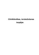 Referāts 'Cilvēktiesības, ierobežošanas iespējas', 1.