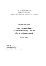 Referāts 'Valsts varas dalīšana - no tiesību filosofijas idejām līdz īstenošanai Latvijā', 1.