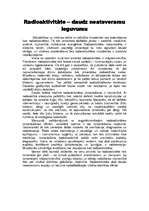 Eseja 'Radioaktivitāte - daudz neatsveramu ieguvumu', 1.