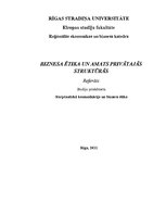 Referāts 'Biznesa ētika un amats privātajās struktūrās', 1.