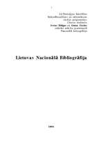 Referāts 'Lietuvas Nacionālā bibliogrāfija', 1.