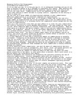 Eseja 'Managing Conflict and Disagreement Using Effective Communication', 1.