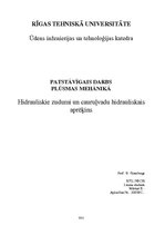 Referāts 'Hidrauliskie zudumi un cauruļvadu hidrauliskais aprēķins', 1.