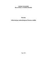 Referāts 'Informācijas nodrošinājums finanšu vadībā', 1.