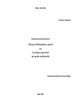 Referāts 'Ziemas Olimpiskās spēles un Latvijas sportisti - šo spēļu dalībnieki', 1.