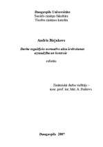 Referāts 'Darbu regulējošo normatīvo aktu ievērošanas uzraudzība un kontrole', 1.