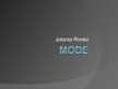 Prezentācija 'Mode', 1.
