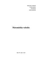 Referāts 'Matemātika valodās', 1.