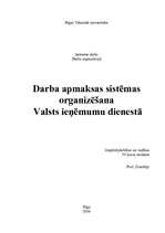 Referāts 'Darba apmaksas sistēmas organizēšana Valsts ieņēmumu dienestā', 1.