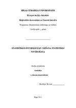 Konspekts 'Statistiskās informācijas vākšana. Statistiskā novērošana', 1.