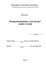Diplomdarbs 'Monopoluzņēmuma "Latvenergo" analīze', 1.
