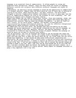 Eseja 'The Role of Language', 1.