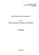 Paraugs 'Failu apstrādes sistēmas izveidošana', 1.